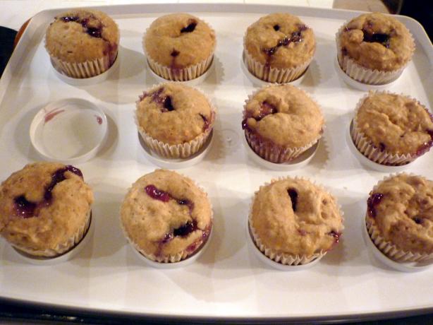 peanut butter and jelly. PEANUT BUTTER amp; JELLY MUFFINS